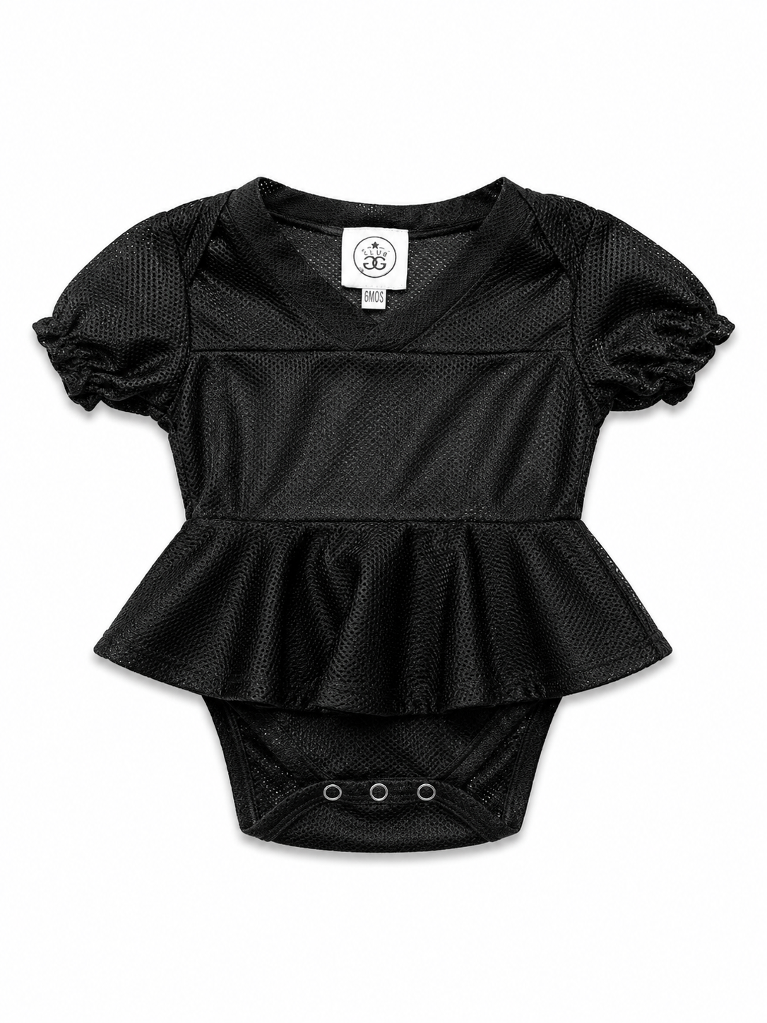Baby Girls Black Onesie Jersey with Skirt
