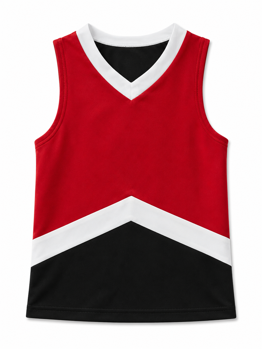 Red, Black, & White Augusta Cheer Suit Top Size Youth XXS