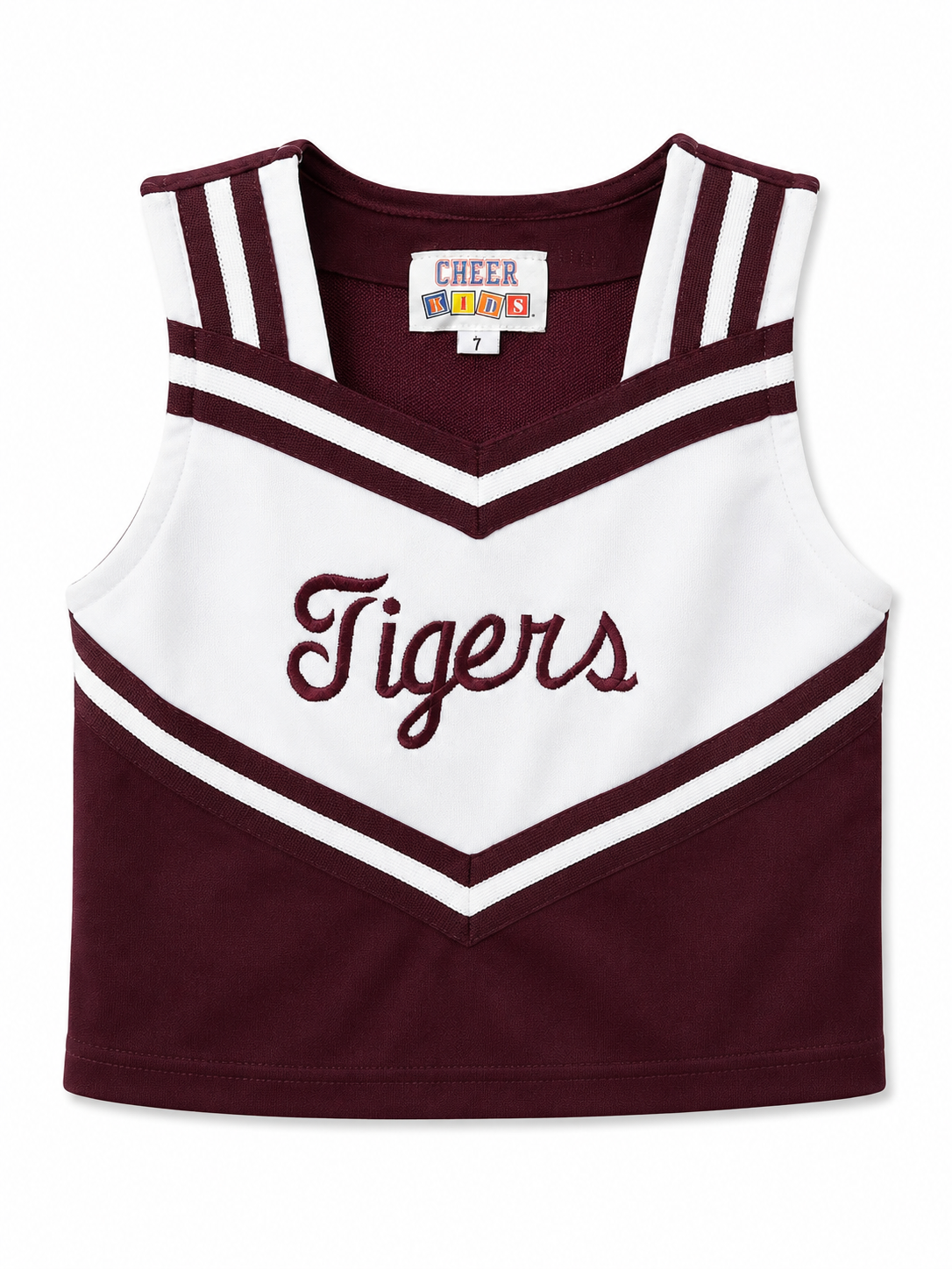Maroon Tigers Cheer Suit Top Size 7