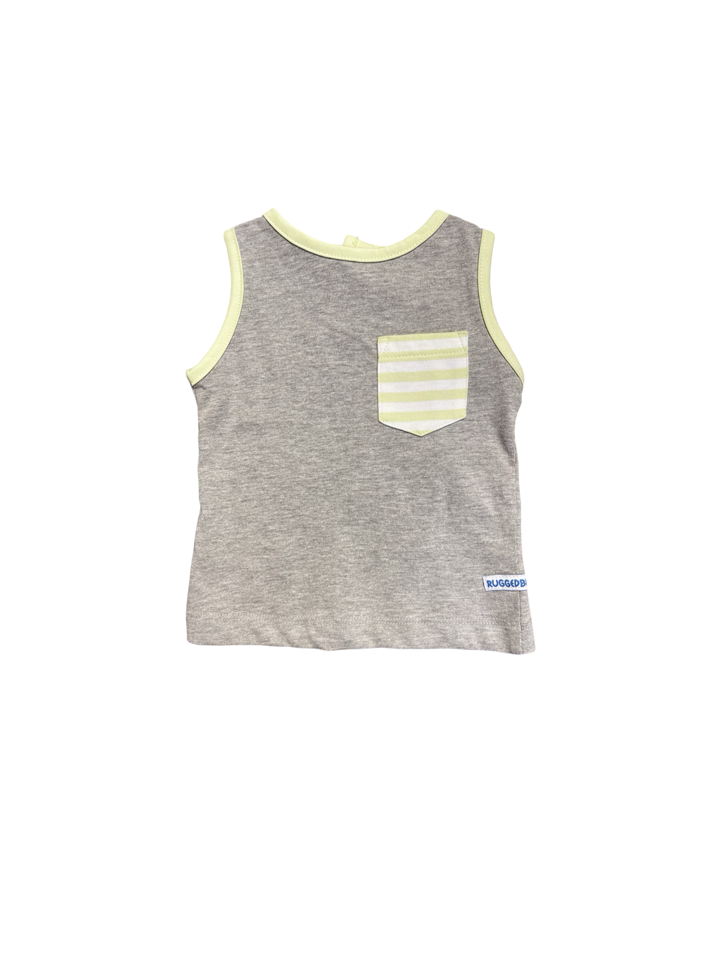 Rugged Butts Heather Gray Pocket Tank