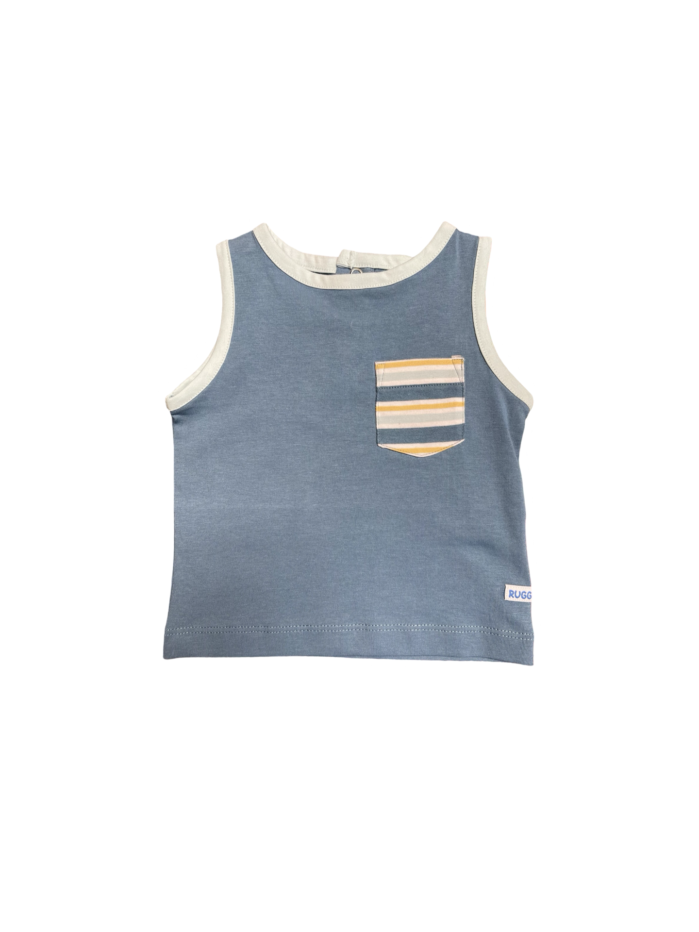 Rugged Butts Dolphin Blue Pocket Tank