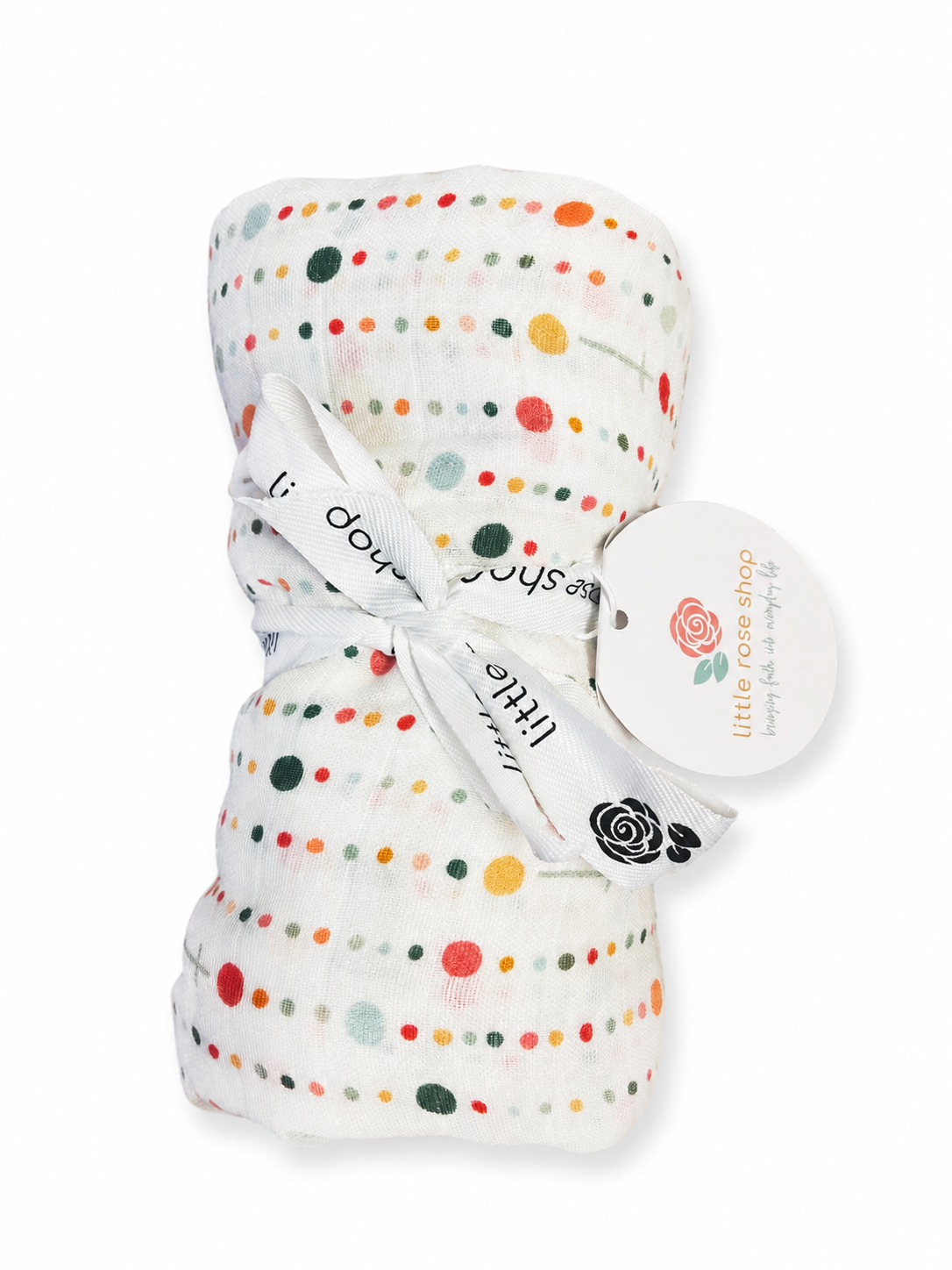 The Little Rose Shop Wrapped in Faith Swaddle Blanket