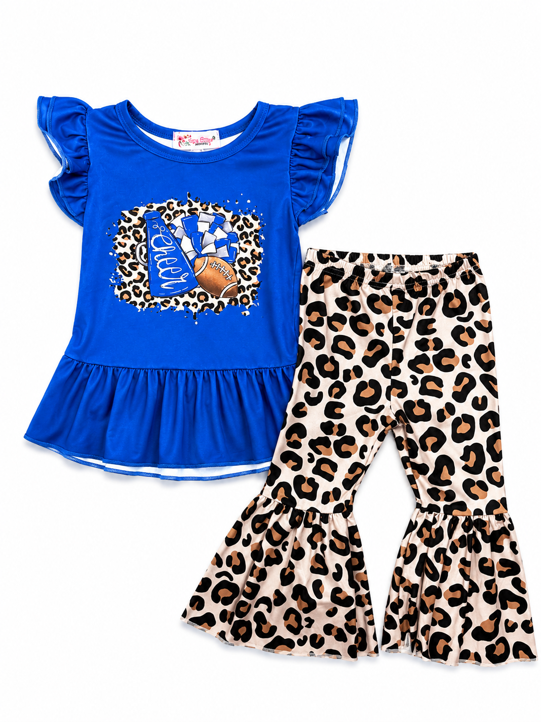 Blue Leopard Cheer Set