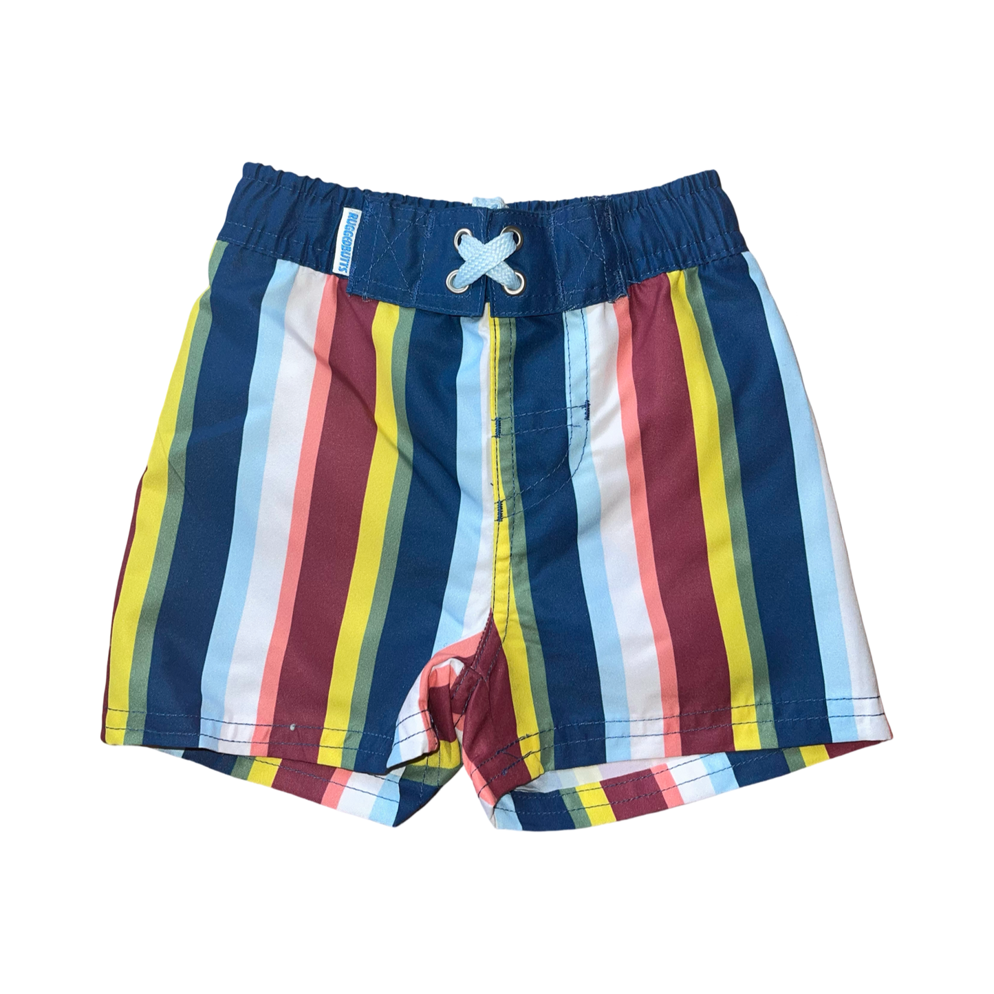 Rugged Butt Sunset Stripe Swim Trunks