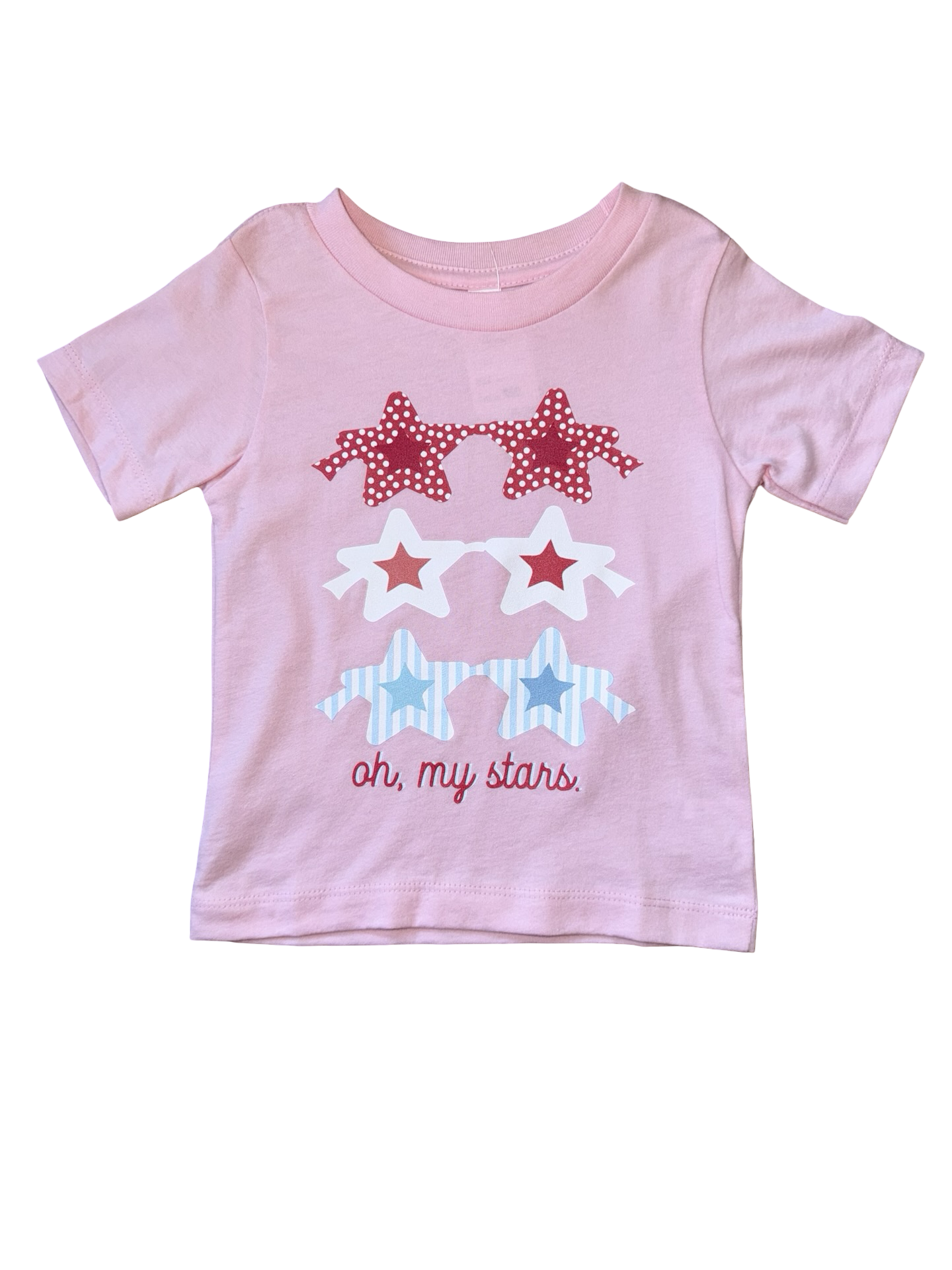 Fourth Of July Pink "Oh My Stars" Sunnies Tee
