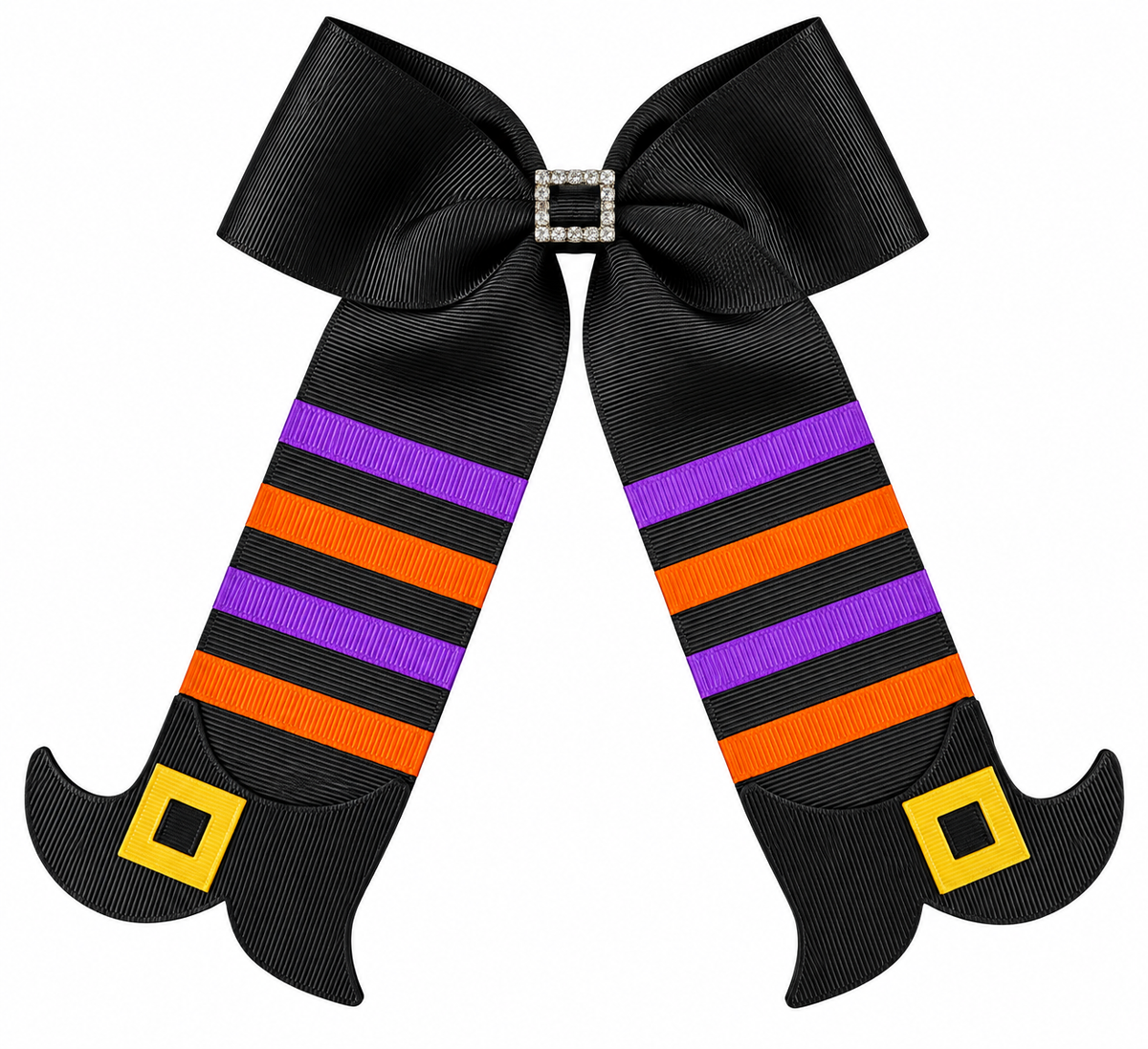 Halloween Witch Boots Alligator Clip Bow