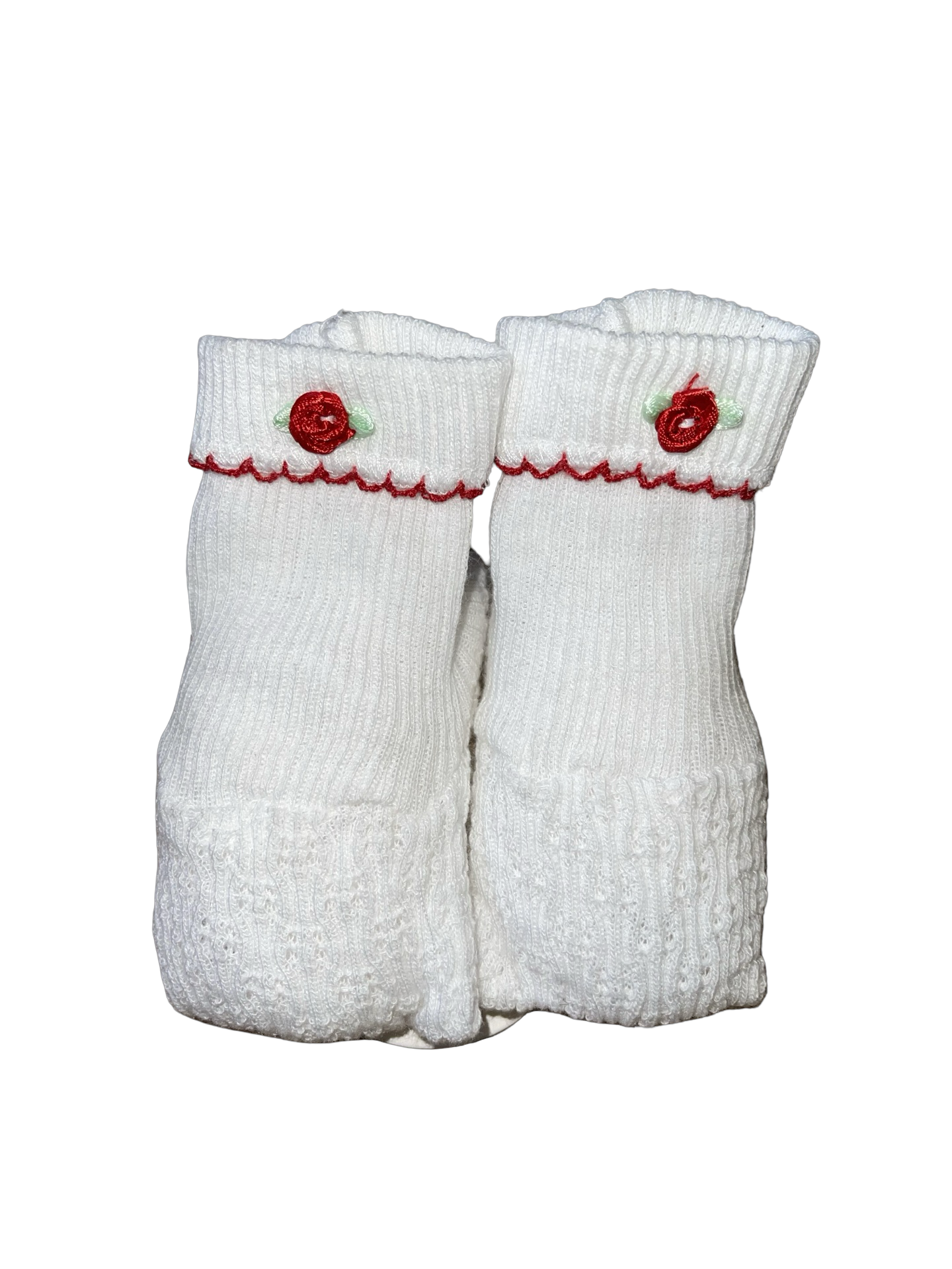 Baby Jones Registry Paty Socks With Red Rose Petal