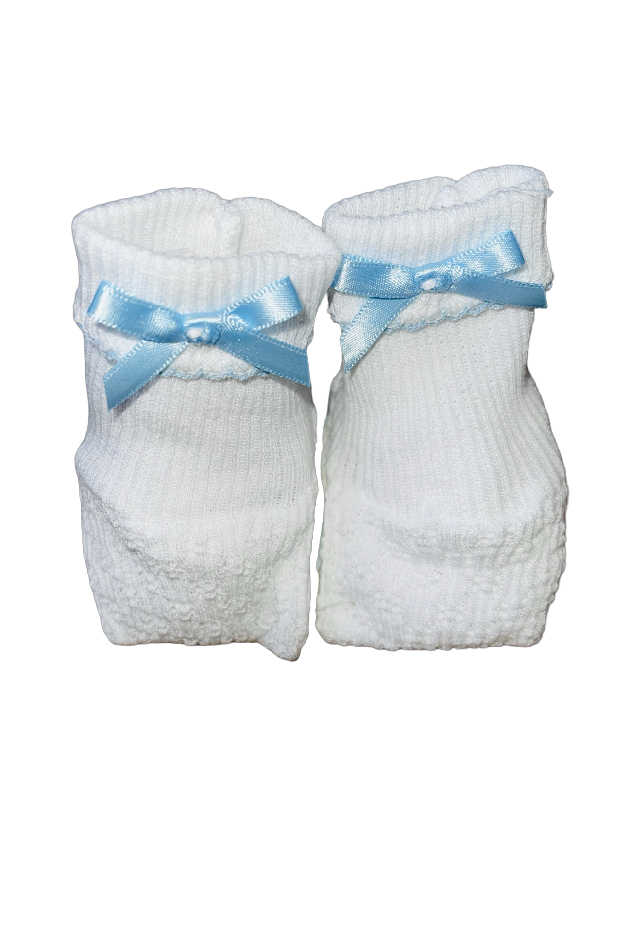 Paty Knitted Socks With Blue Bows