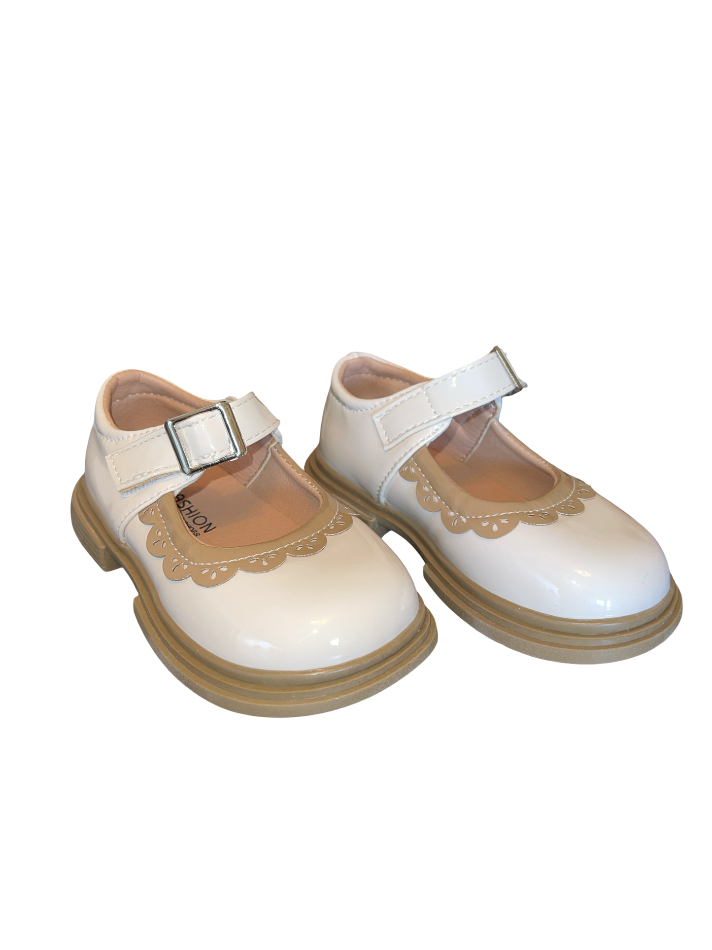 Girls Beige Dress Shoes