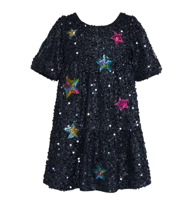 Baby Sara Girls Sequin Star Dress