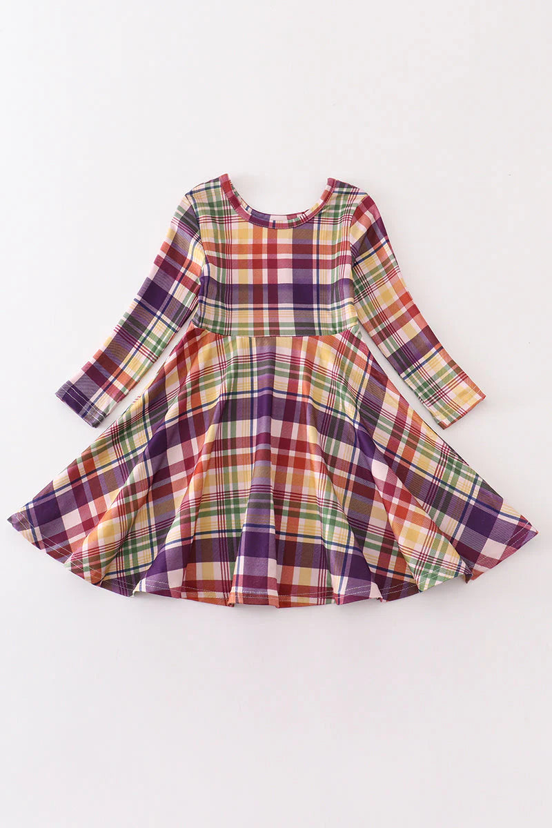 Honey Dew Multicolored Plaid Dress