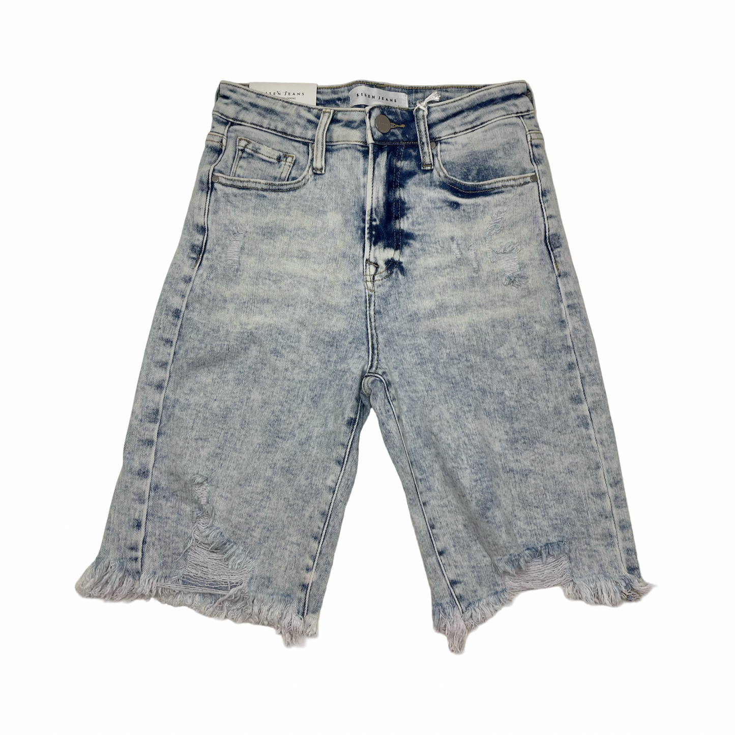 RISEN HIGH RISE ACID WASH BERMUDA