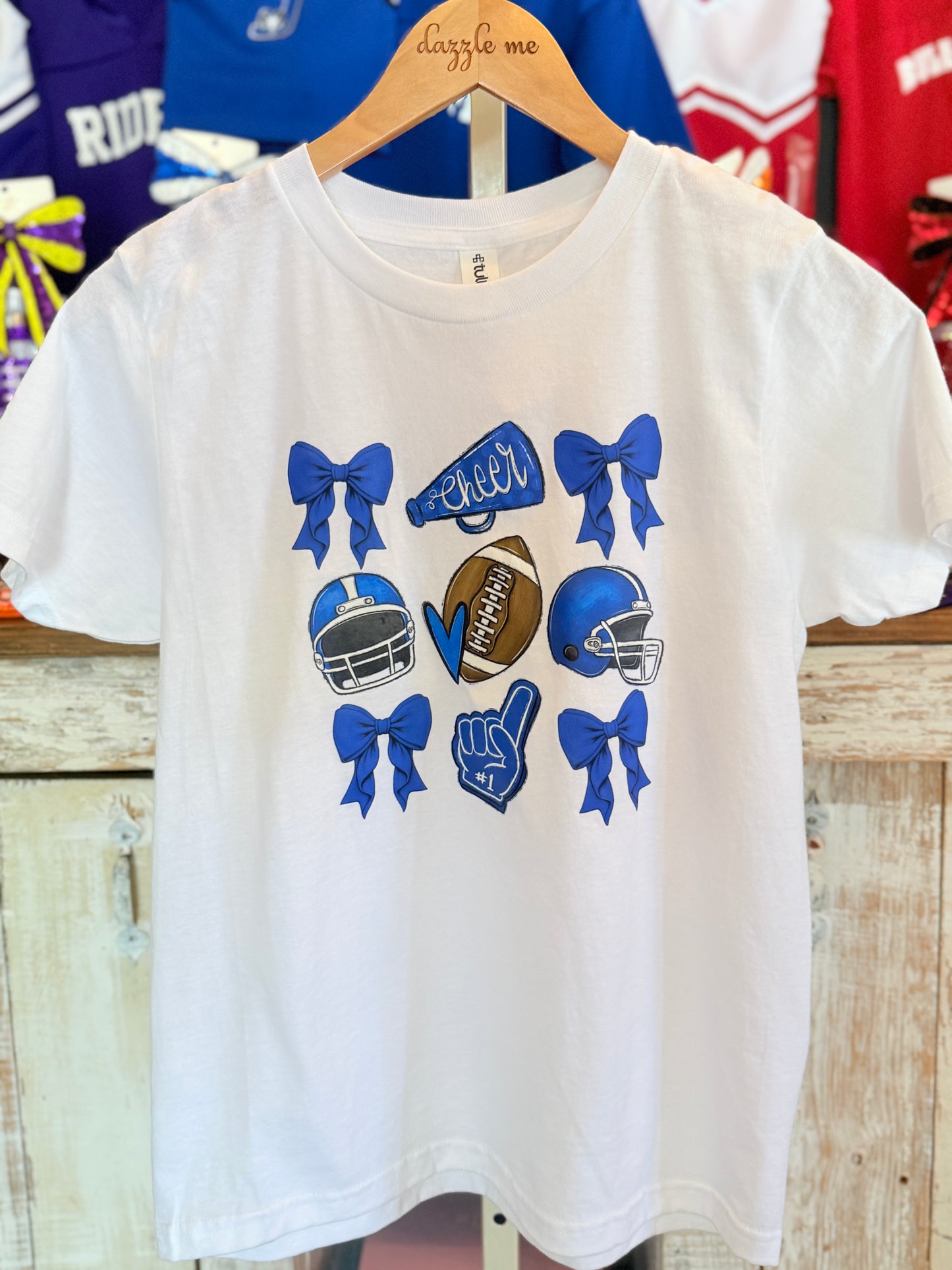 Blue & White Bow Spirit Tee