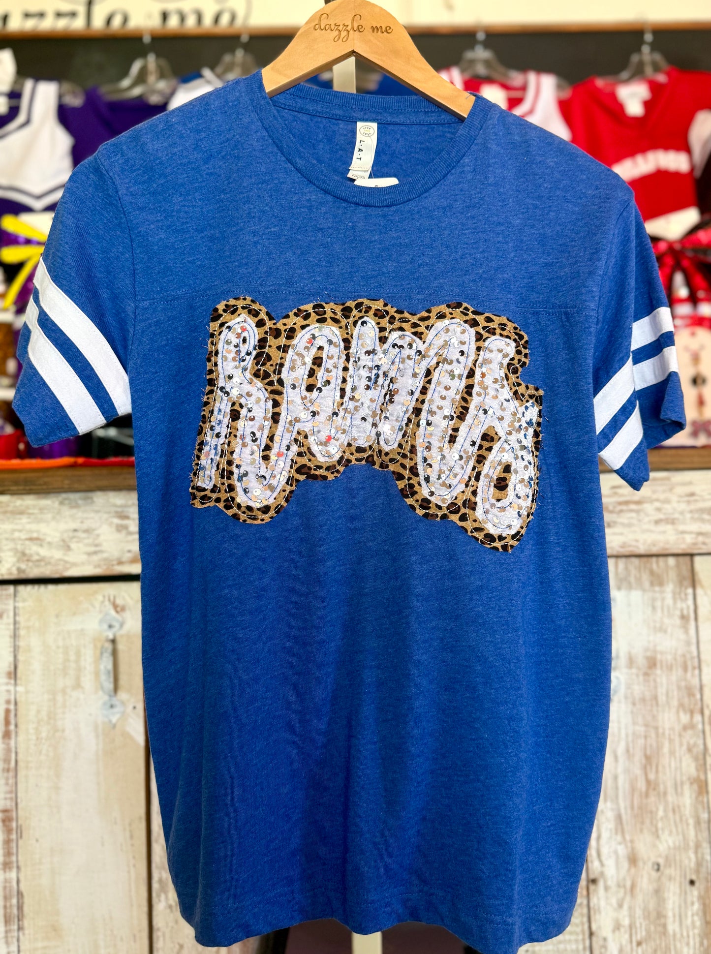 RAMS Sequin Leopard Tee