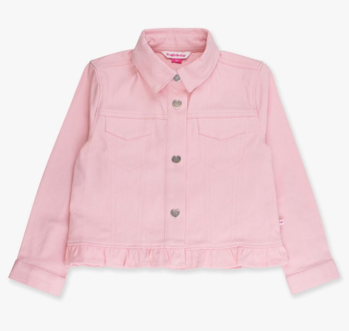 Ruffle Butts Pink Stretch Denim Ruffle Jacket