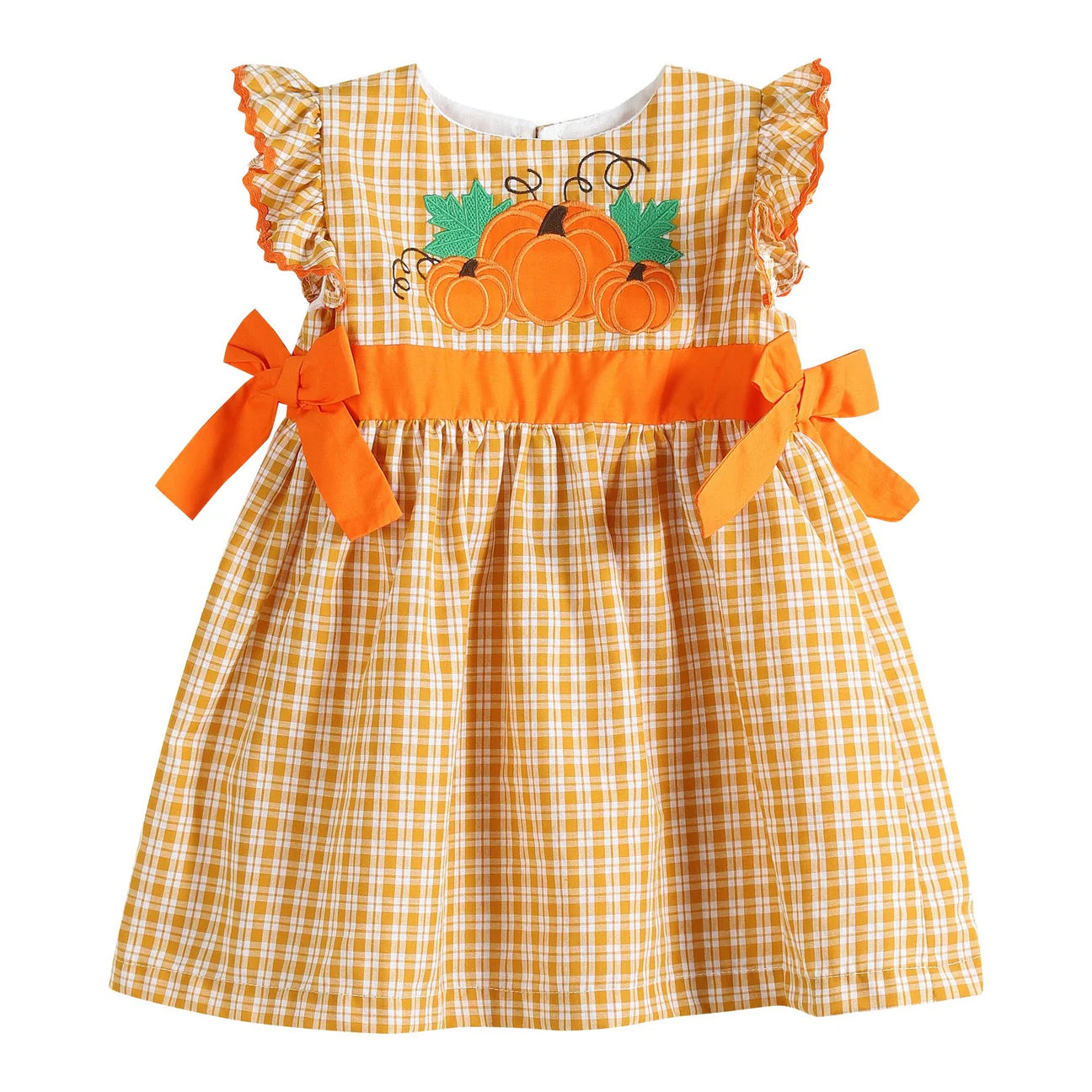 Pumpkin Plaid Thanksgiving Dress
