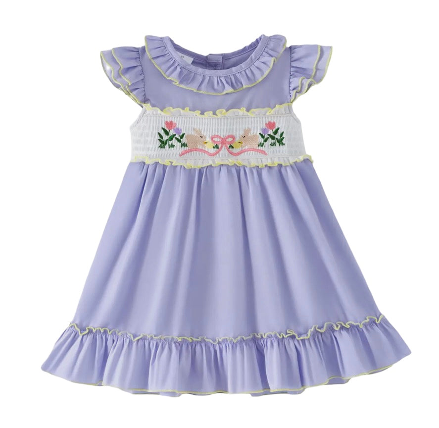 Sweet Easter Bunny Smocked Dress