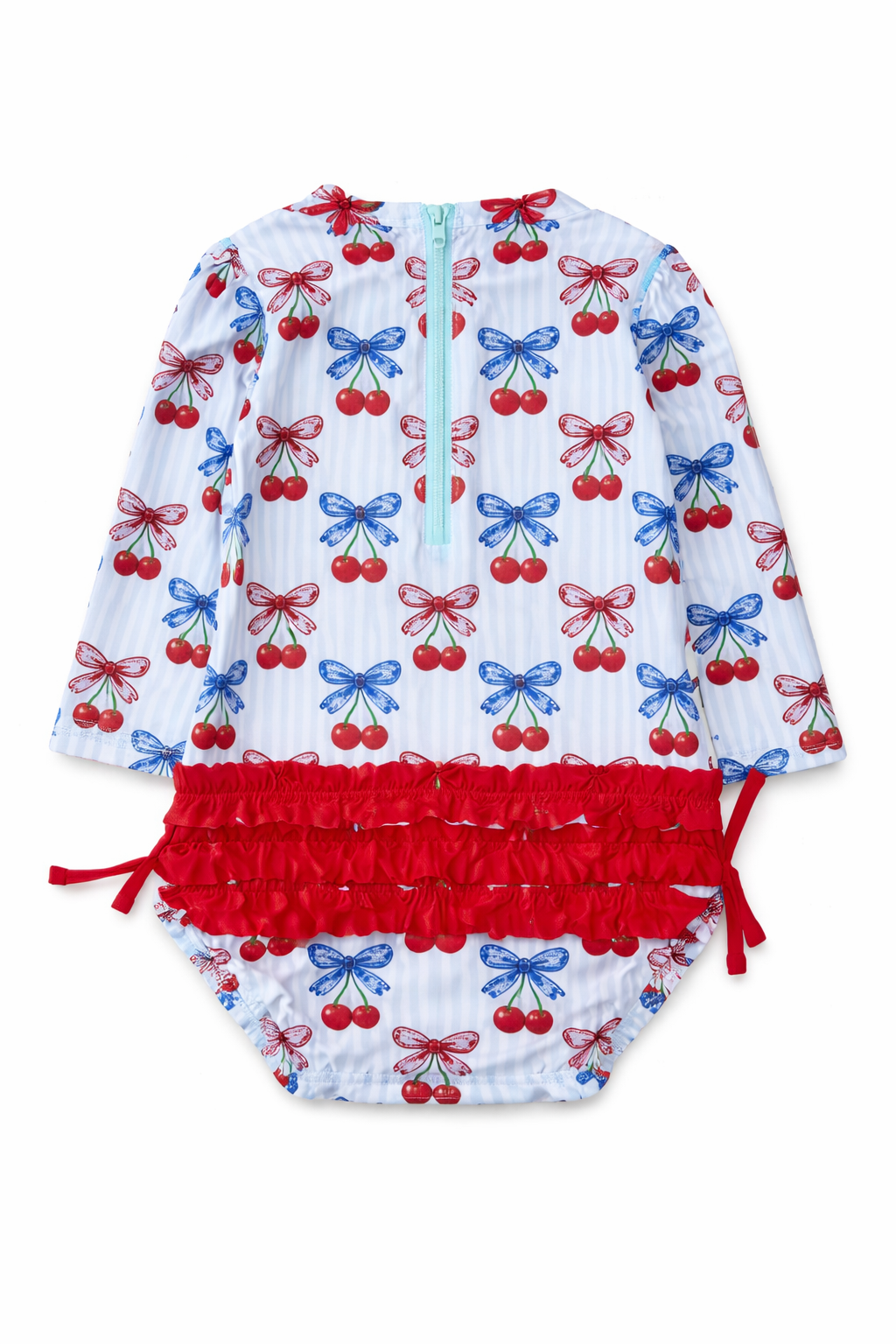 Fourth of July Berries & Bows Long Sleeve Swimsuit