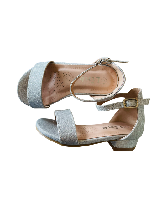 Silver One Strap Heels