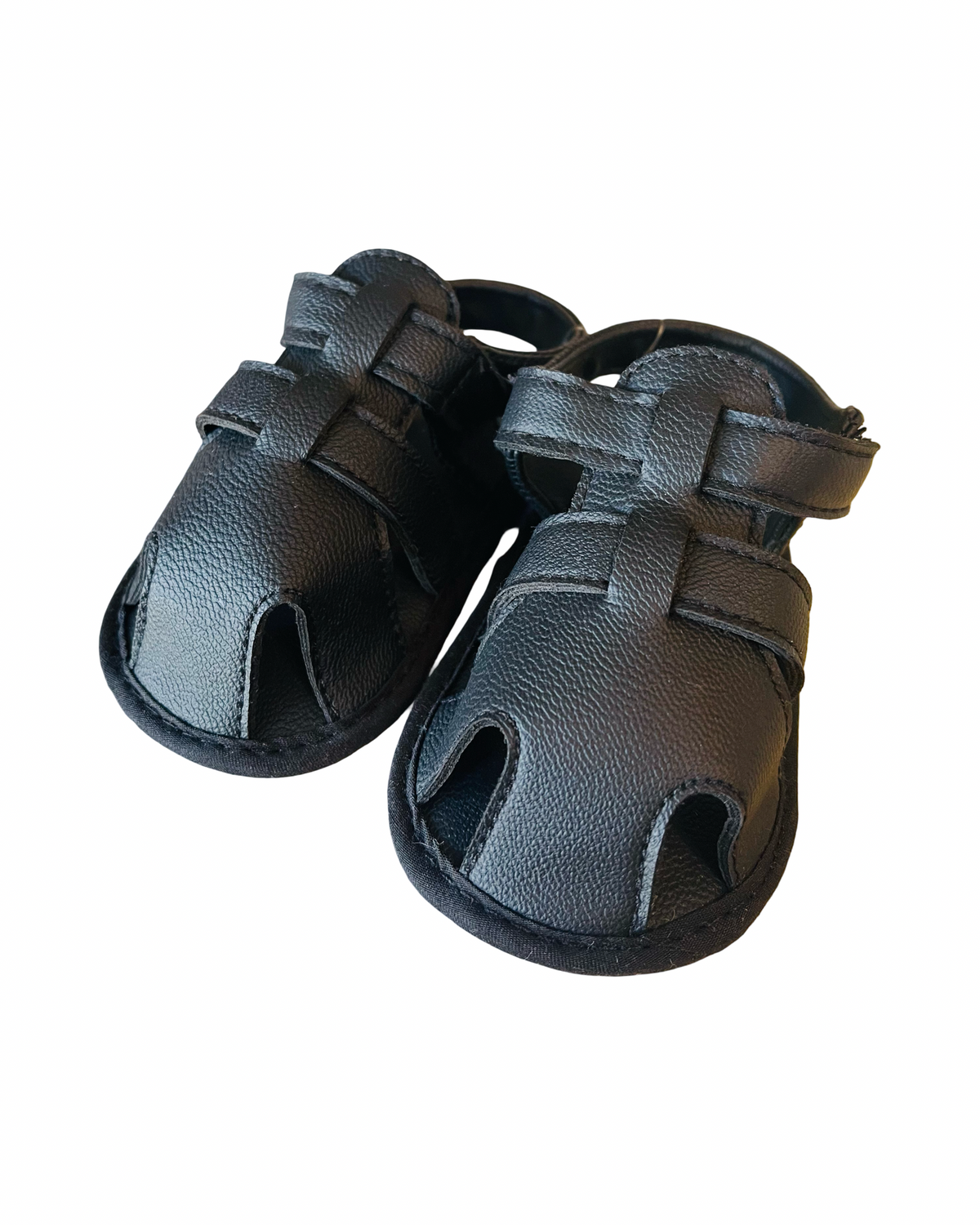 John Parker Lawson Registry Black Infant Soft Sole Sandals