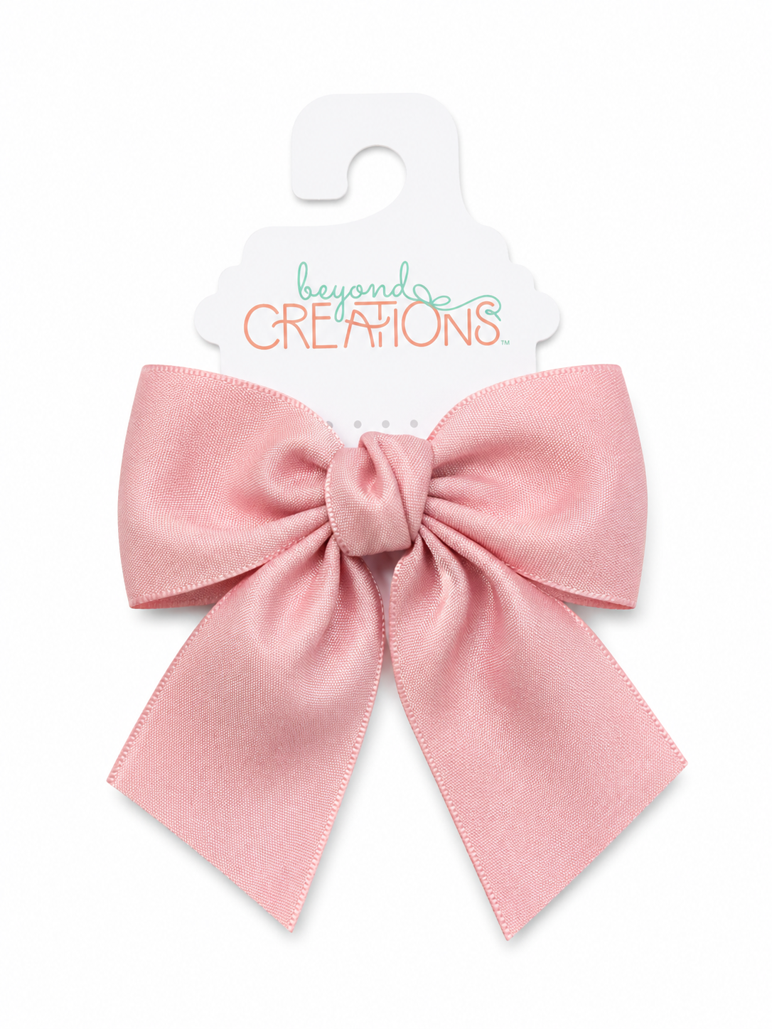 Beyond Creation Mini Satin 3.5” Alligator Clip Bow W/ Euro Knot & Tails