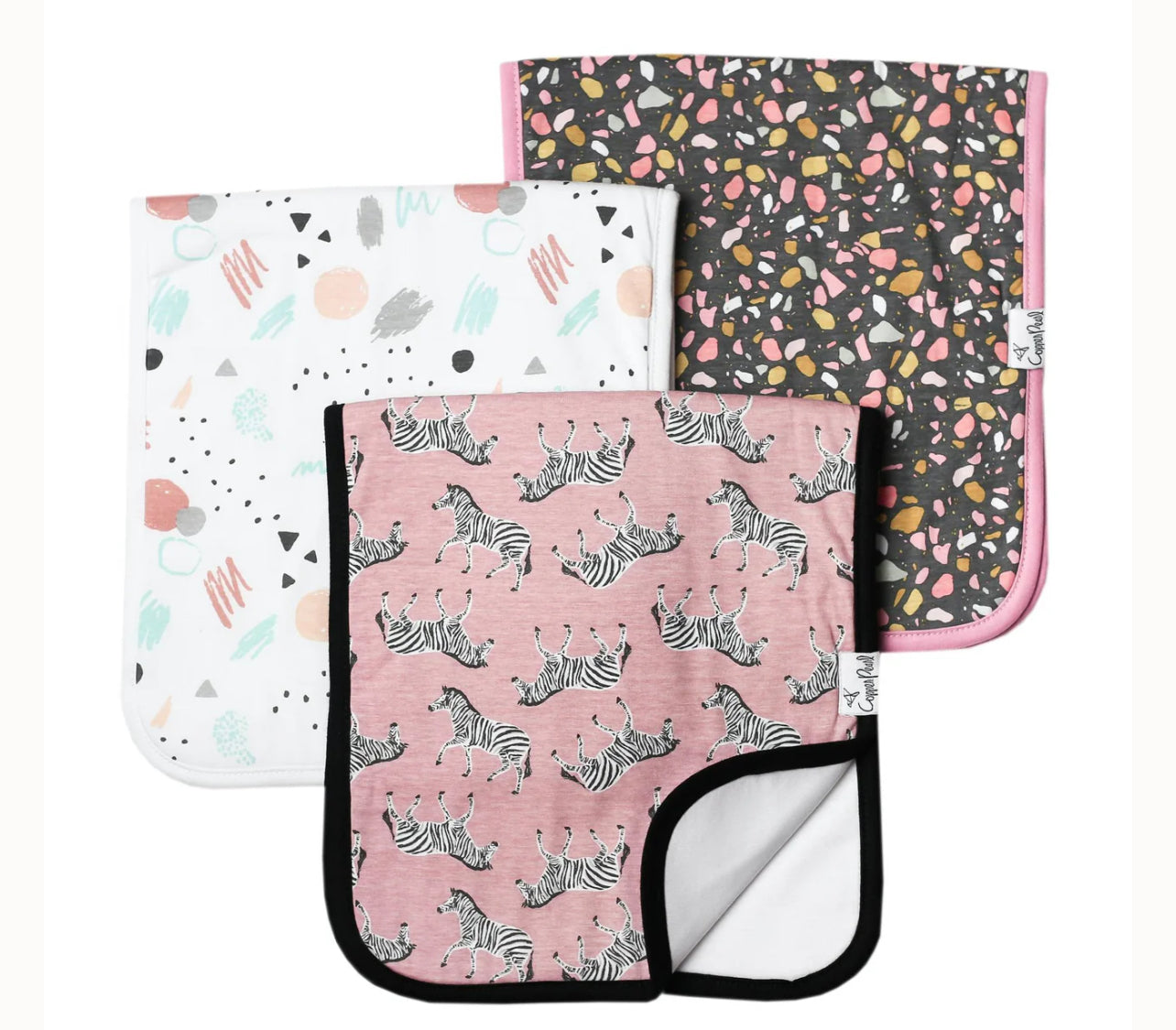 Leighton Pearl Registry Copper Pearl 'Zella' Burp Cloth Set