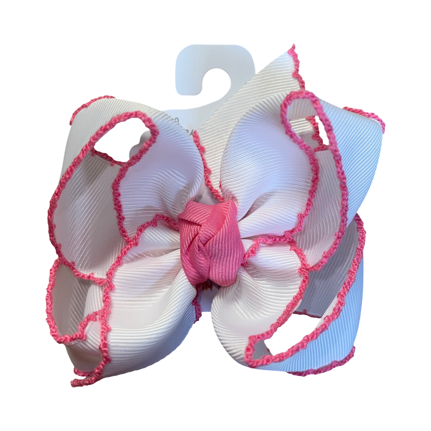 Leighton Pearl Registry Beyond Creations Pink Trim Bow