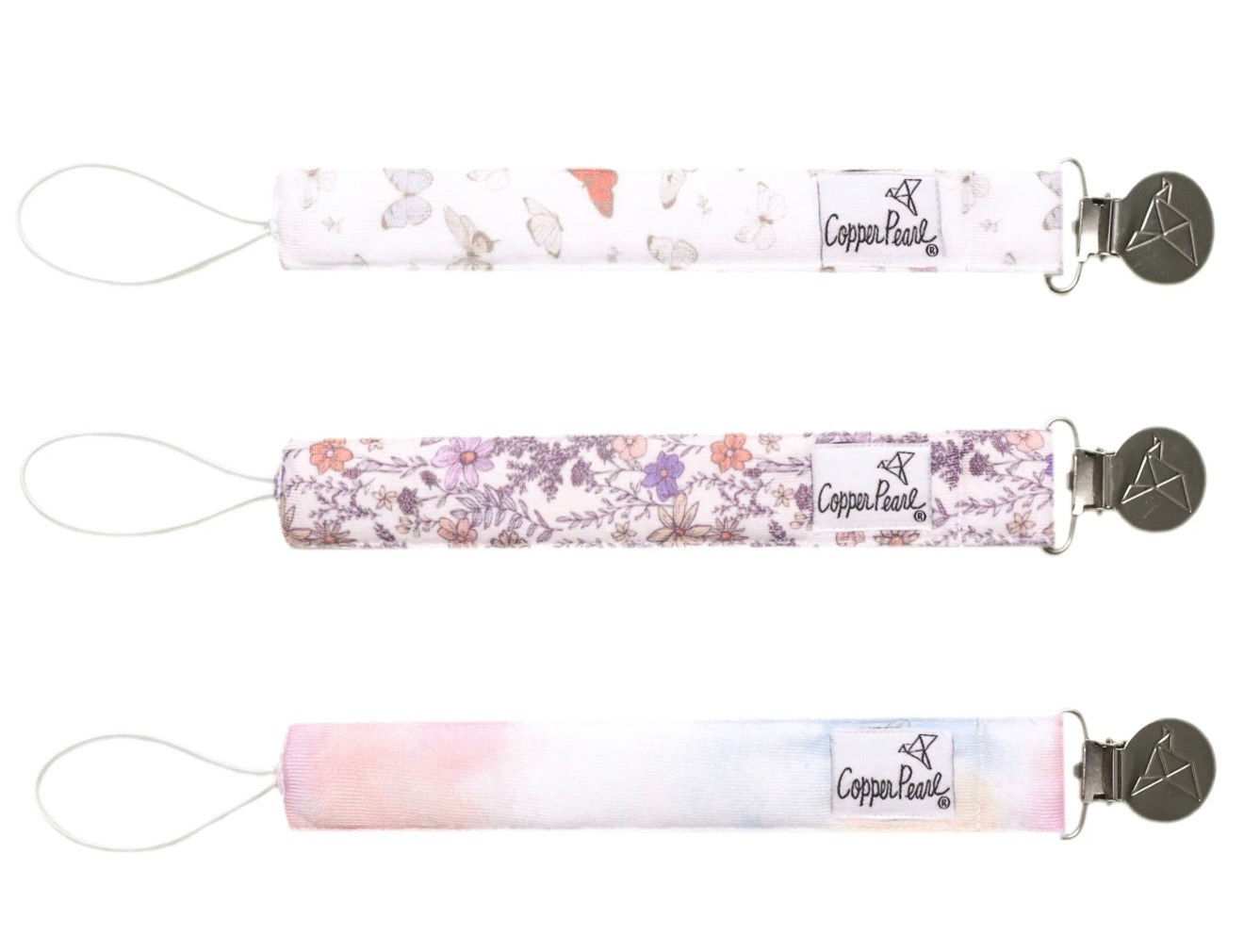 Oakley Jane Registry Copper Pearl 'Flora' Binky Clip Set