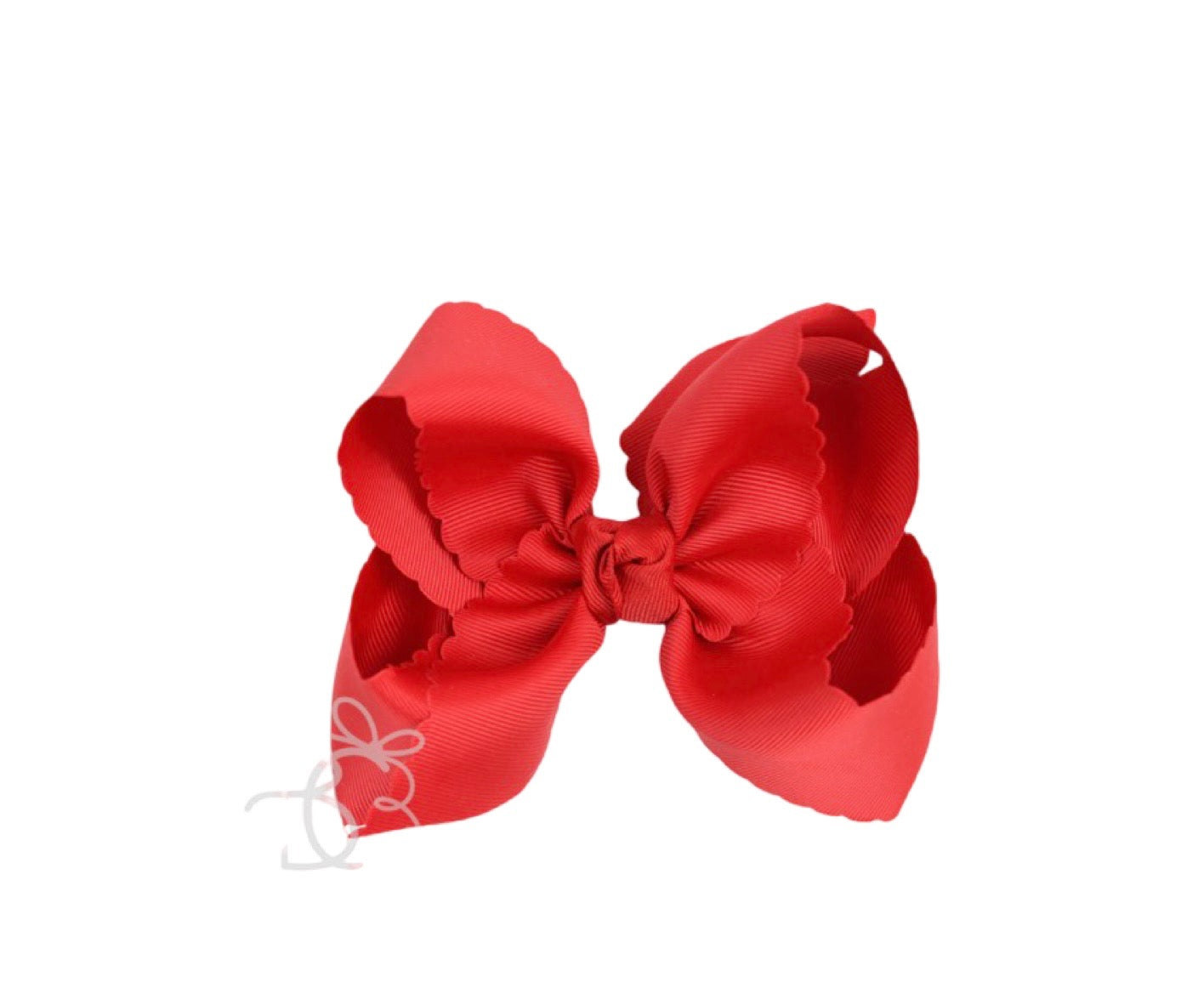 Ivee Jean Registry Beyond Creations 'Bright Red' Scalloped Bow