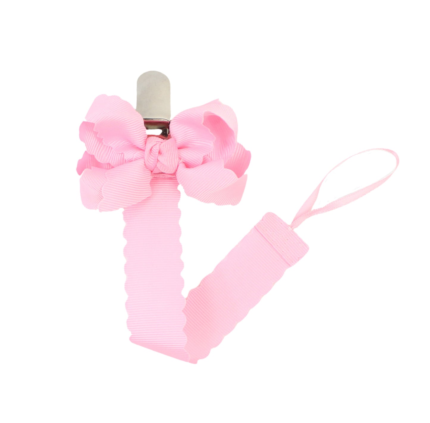 Audrey Faith Registry Beyond Creations Pink Pacifier Clip