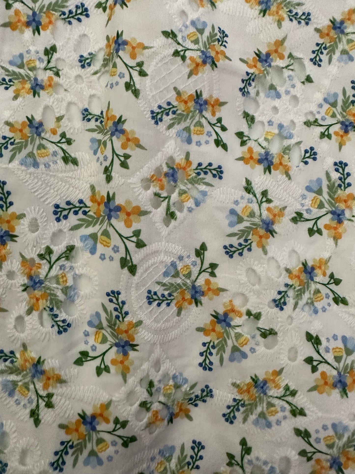 Eyelet Floral Sleeveless Dress