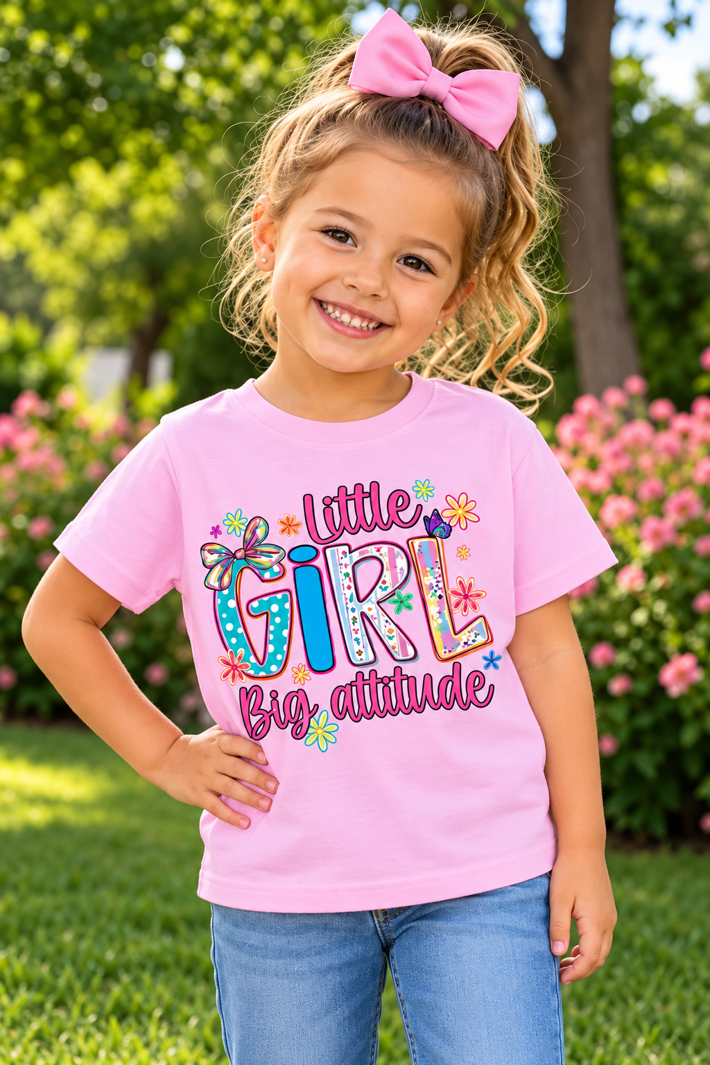 Little Girl Big Attitude Tee-Comfort Colors