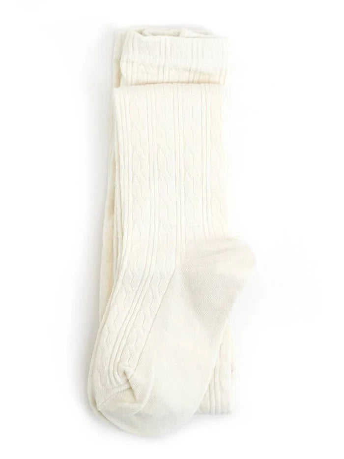 Caroline June Harville Registry Little Stocking Co. 'Ivory' Cable Knit Tights