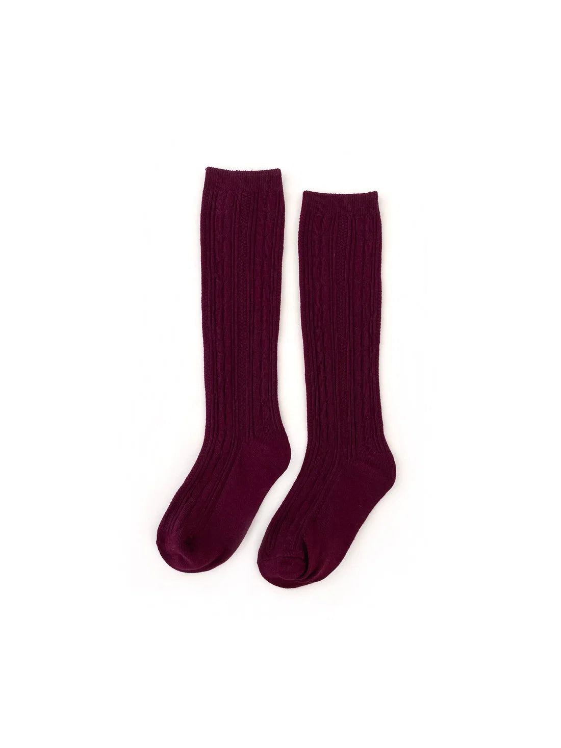 Caroline June Harville Registry Little Stocking Co. 'Wine' Cable Knit Knee High Socks