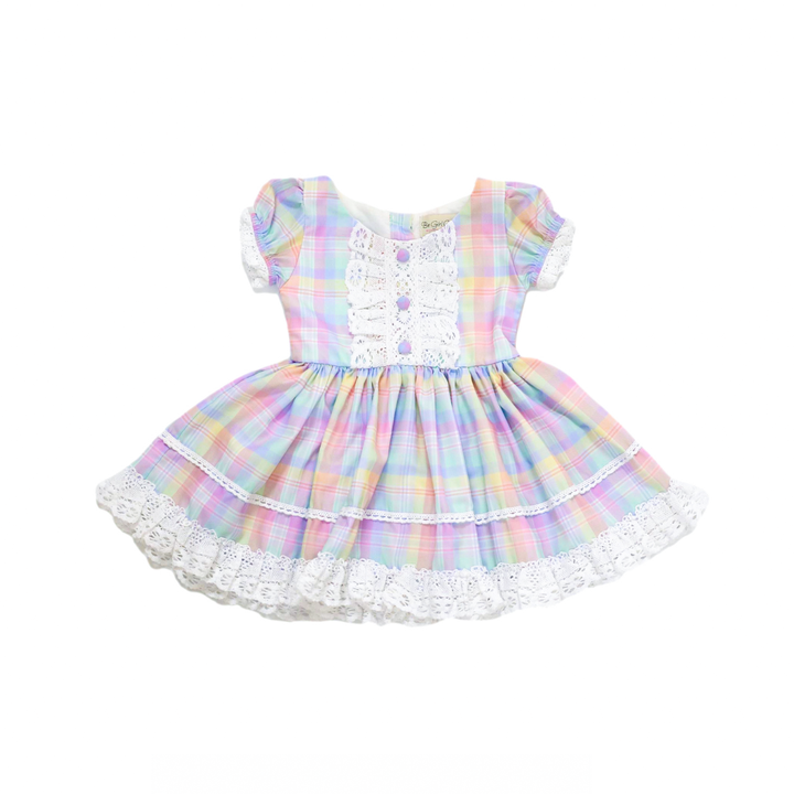 Be Girl Clothing 'Sophia' Pastel Lace Dress – Dazzle Me Pink and Blue