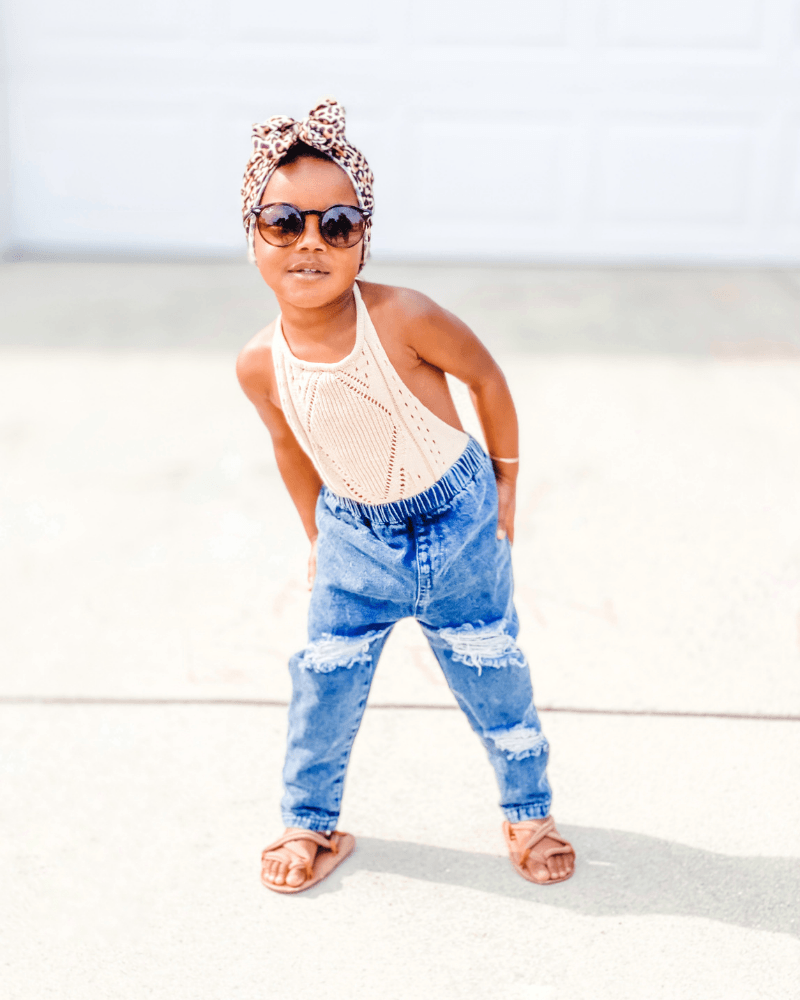 "Frankie" Dark Wash Distressed Jeans