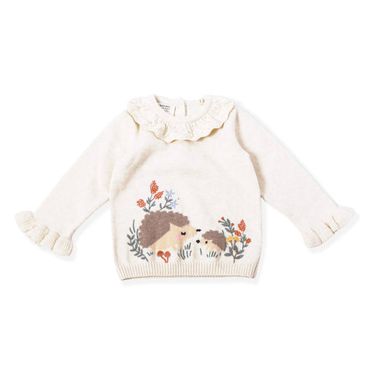 Viverano 'Hedgehog Love' Ruffle Collar Sweater