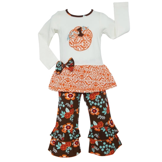 Pumpkin Patch Peplum 2-Piece Set