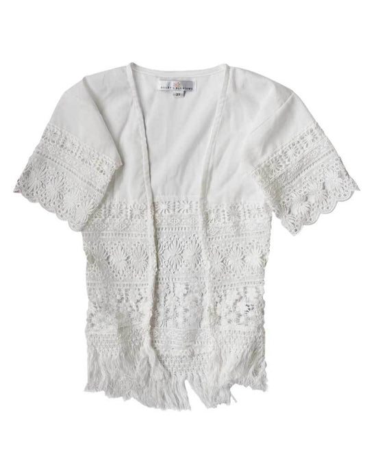 Bailey's Blossom's White Lace Cardigan