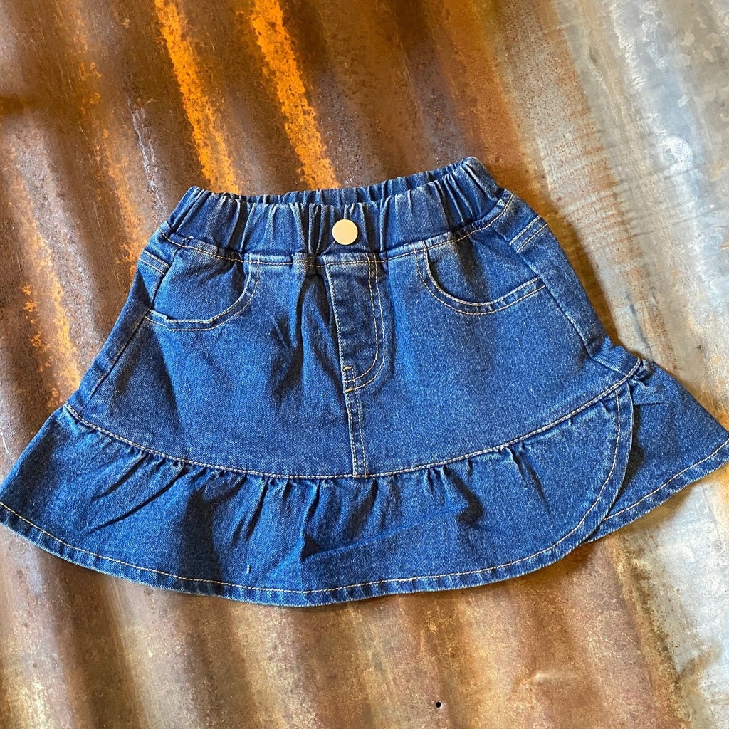 Shea Baby Distressed Pocket Denim Skirt