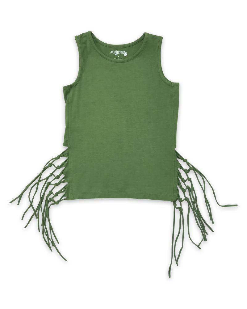 Jak & Peppar Olive Fringe Top