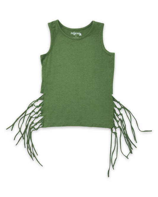 Jak & Peppar Olive Fringe Top