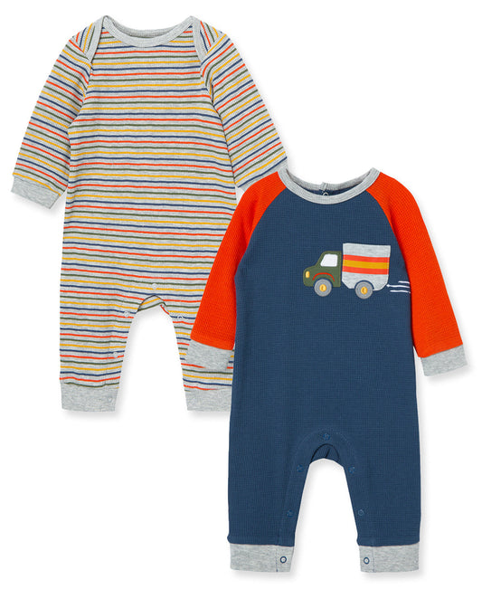 Little Me 'Trucks' Romper Set