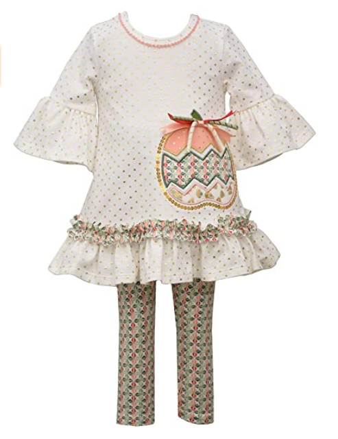 Bonnie Jean Pumpkin Pastel 2 PC Set