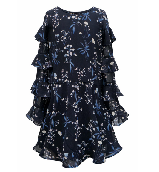 Navy Floral Dress