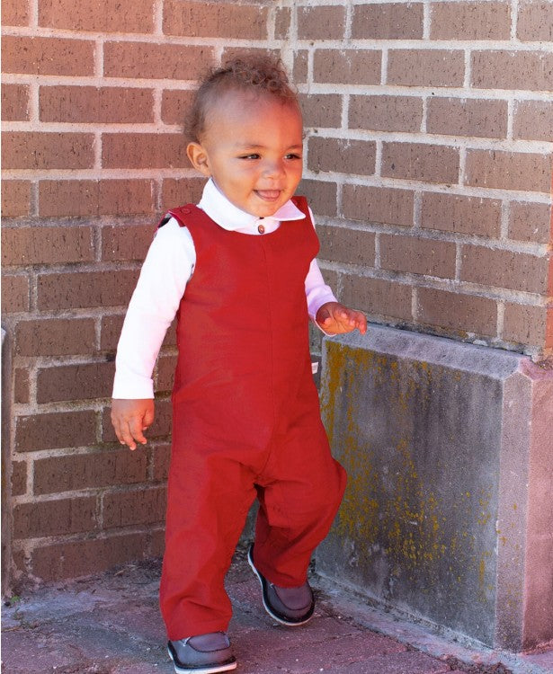 Burgundy Corduroy Romper