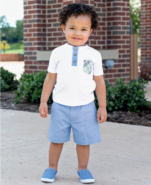 Rugged Butts Cornflower Blue Lightweight Chino Shorts