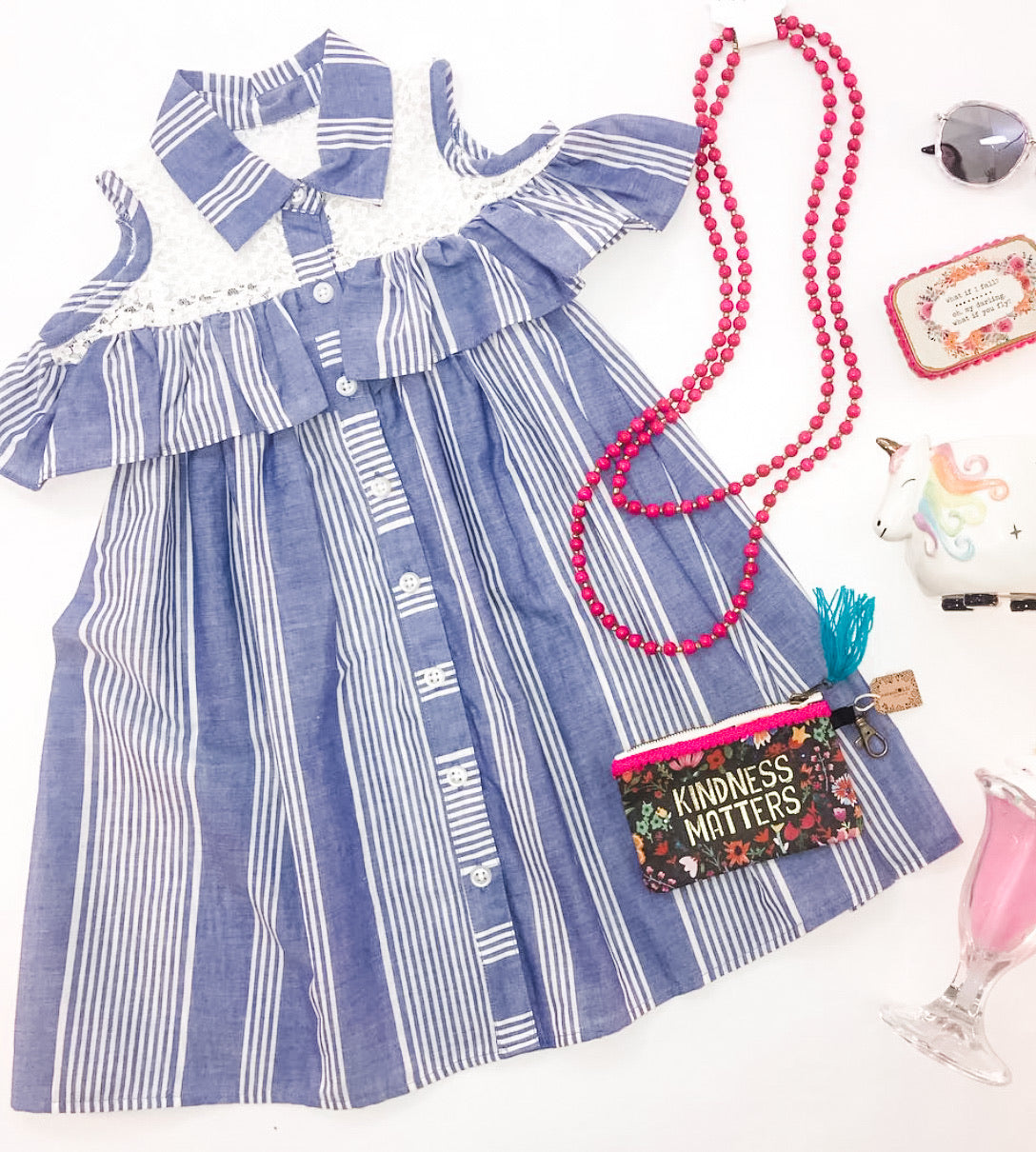 Bonnie Jean Naked Shoulder Dress Dazzle Me Pink and Blue Bonnie Jean Naked Shoulder Dress Dazzle Me Pink and Blue