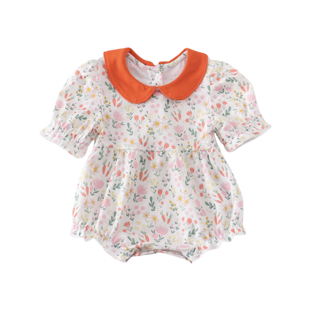 Honey Bean Puff Sleeve Bubble Romper