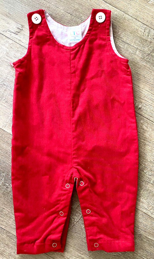 LTC Bright Red Corduroy Romper